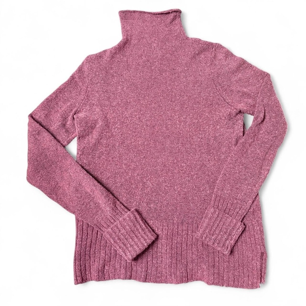 Madewell Women's Sweater S Inland Rolled Turtleneck Burgundy Alpaca Merino Knit